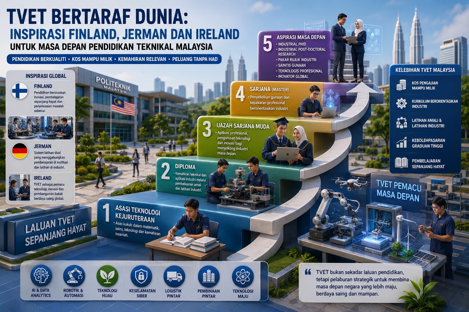 TVET Bertaraf Dunia: Inspirasi Finland, Jerman dan Ireland untuk Masa Depan Pendidikan Teknikal Malaysia