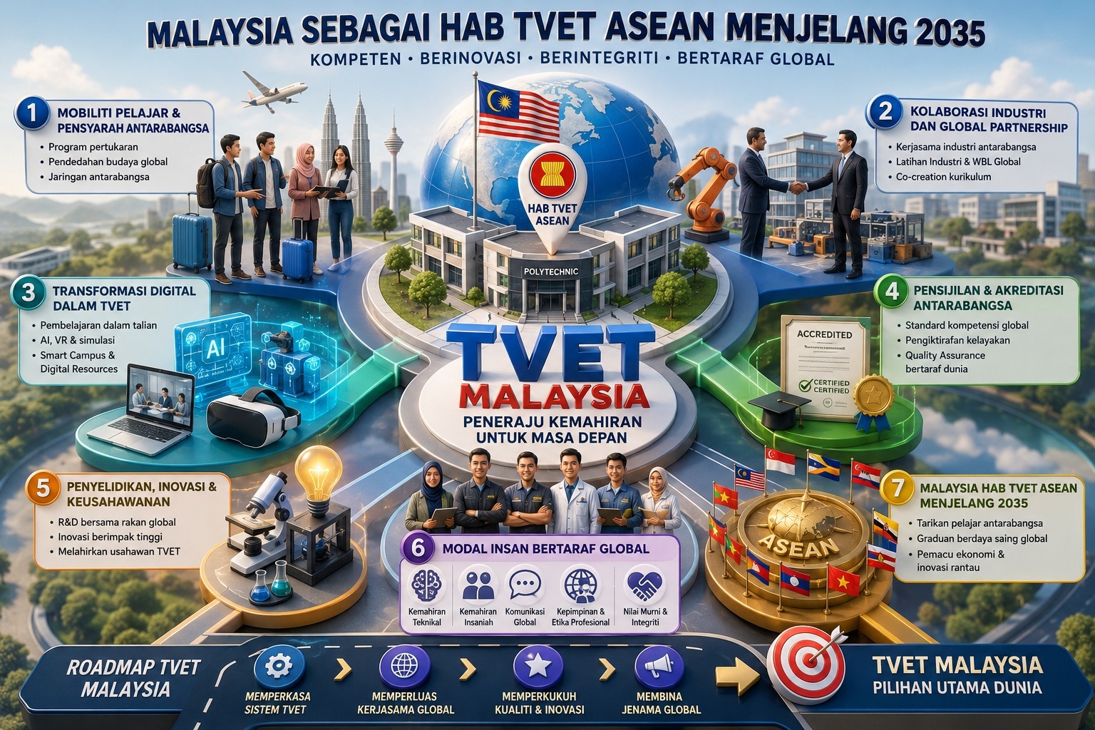 Malaysia sebagai Hab TVET ASEAN Menjelang 2035: Cabaran dan Strategi Pengantarabangsaan