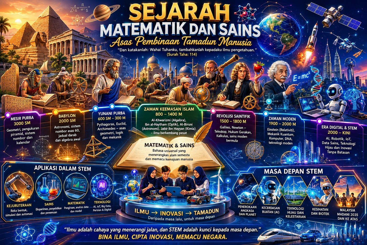 Sejarah Matematik dan Sains: Perjalanan Ilmu Membina Tamadun Manusia