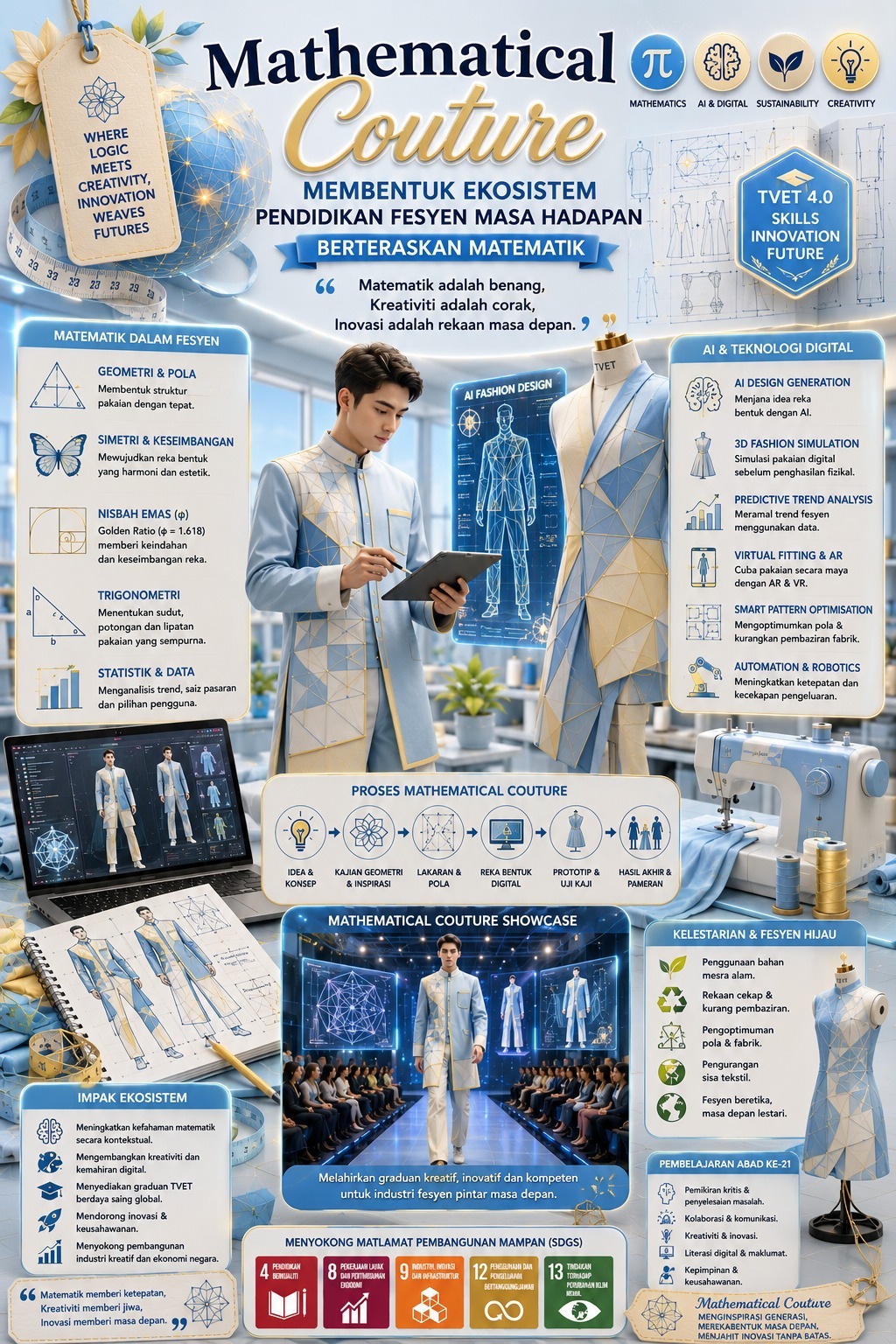 Mathematical Couture: Membentuk ekosistem pendidikan fesyen masa depan berteraskan Matematik