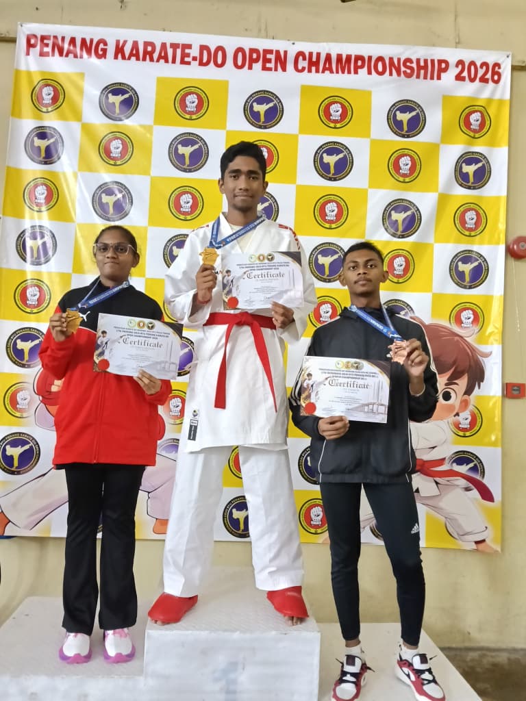 Pentas TVET: Pelajar PUO rangkul dua emas, satu gangsa di Karate Terbuka Pulau Pinang