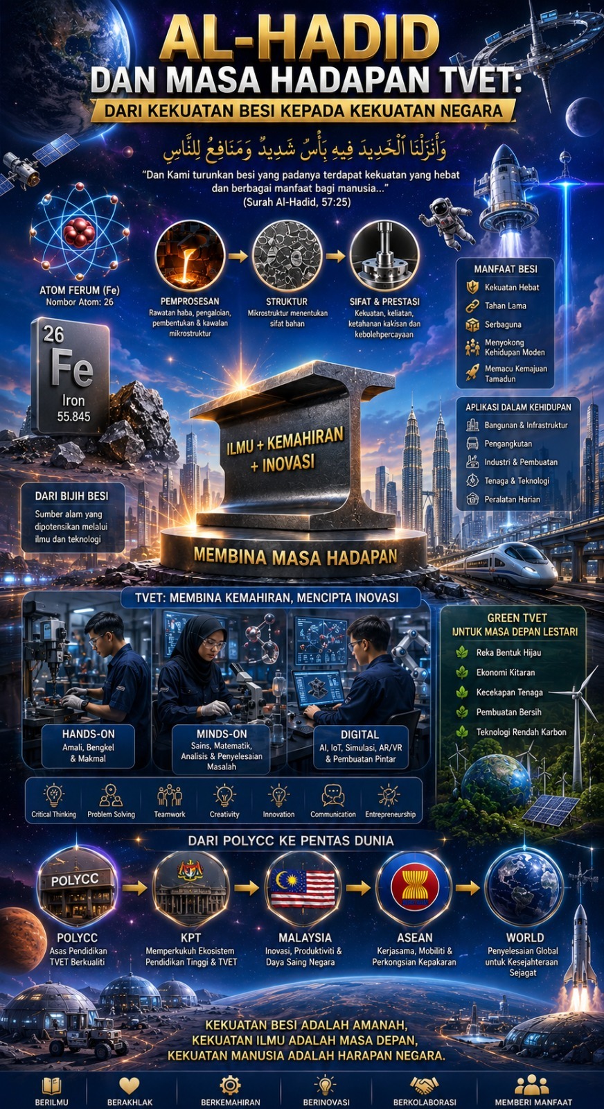 Al-Hadid dan masa hadapan TVET: Dari kekuatan besi kepada kekuatan negara