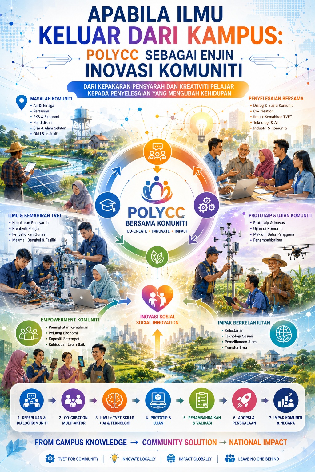 POLYCC sebagai enjin inovasi komuniti daripada kepakaran pensyarah dan kreativiti pelajar kepada penyelesaian yang mengubah kehidupan