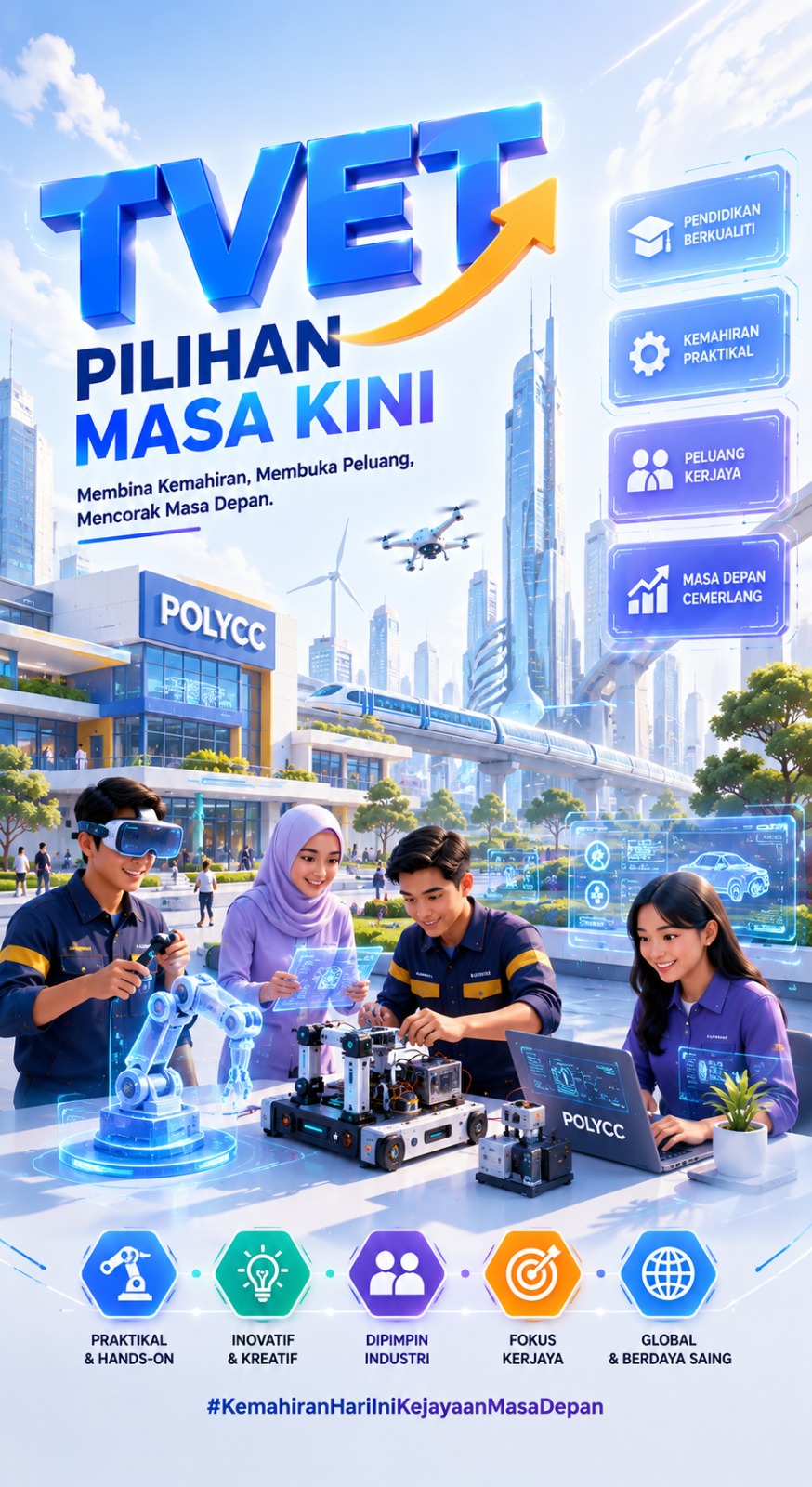 Kenali TVET, bina masa depan POLYCC memperkasa bakat, kemahiran dan aspirasi generasi muda